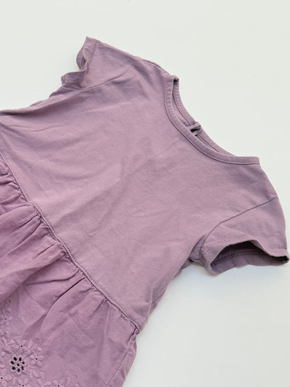 OshKosh B'gosh Lavender Peplum Eyelet Top 3T