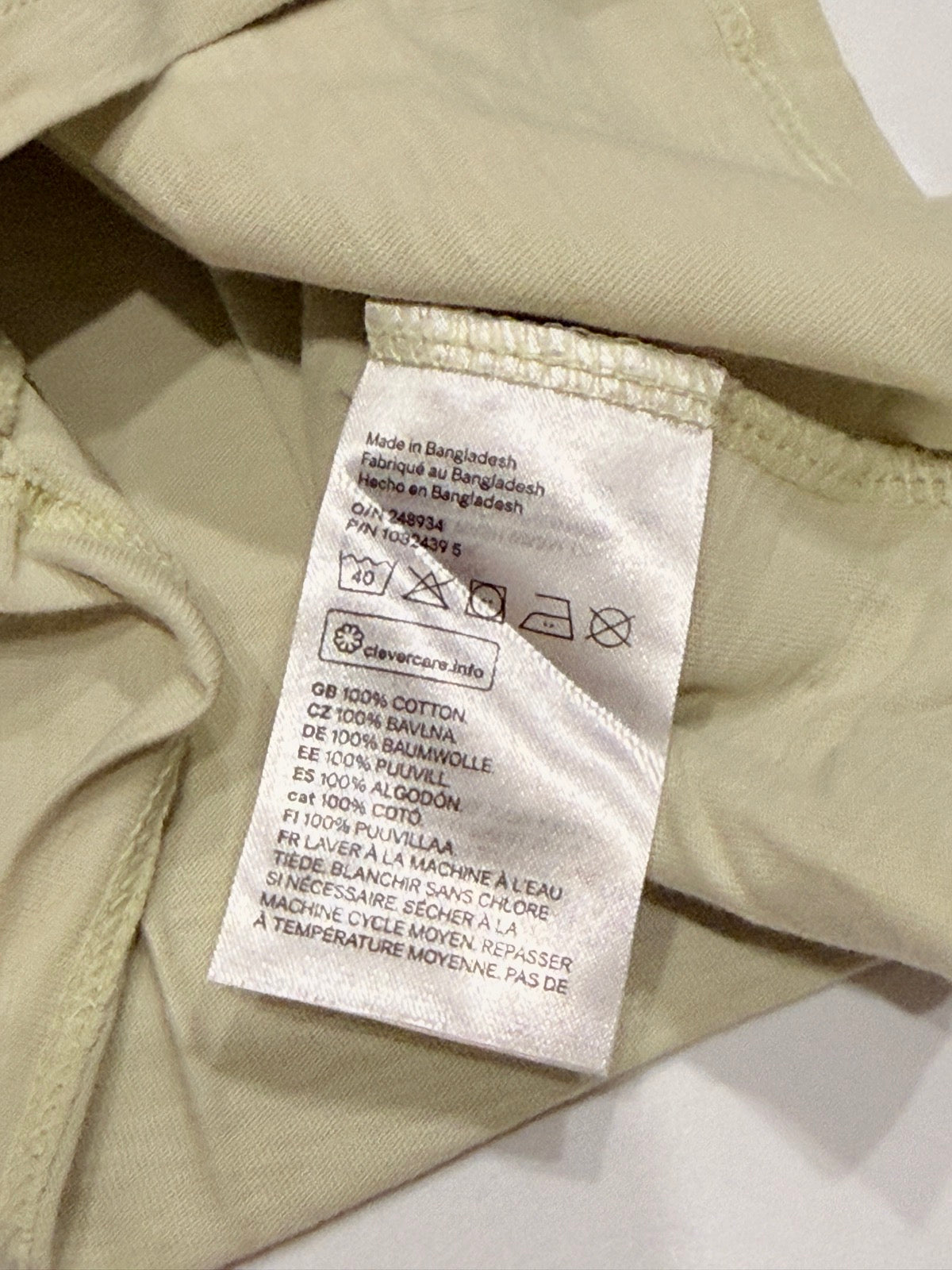 H&M Light Green Baby T-Shirt 9-12M