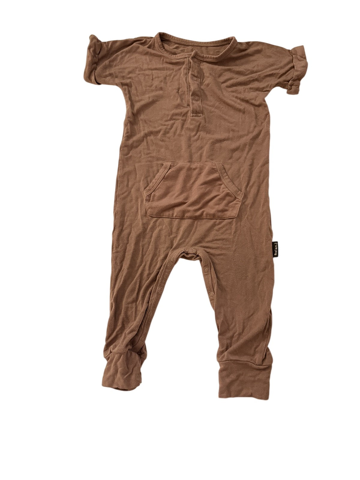 Belan.J Henley Romper Bamboo 12-18M