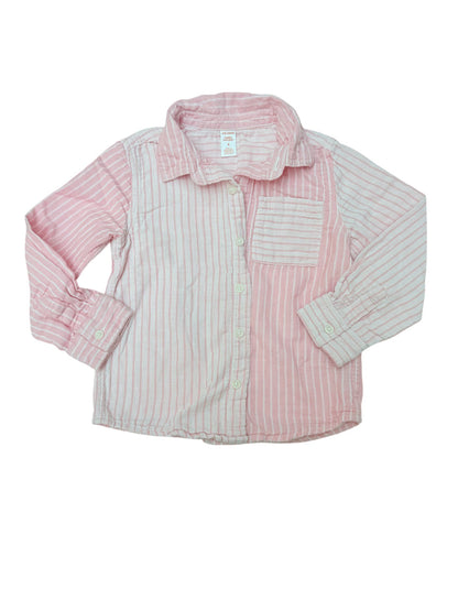 Joe Fresh Pink Stripe Button Shirt Size 4