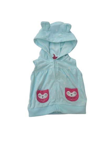 Carter's Owl Hooded Fleece Vest 6 Months