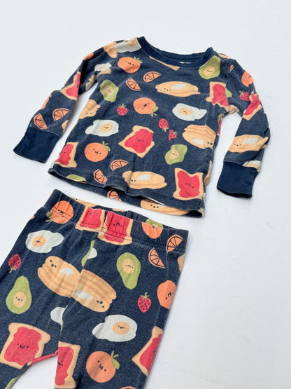 Old Navy Breakfast Print Pajama Set 12-18M