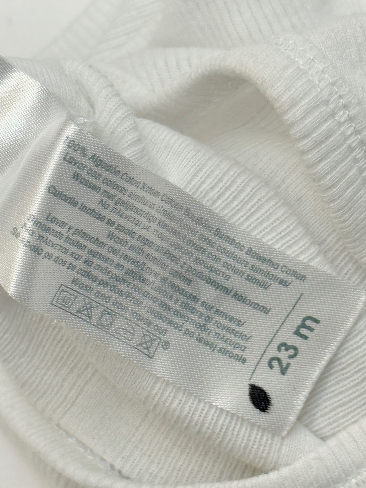 Tex White Bodysuit Size 23M