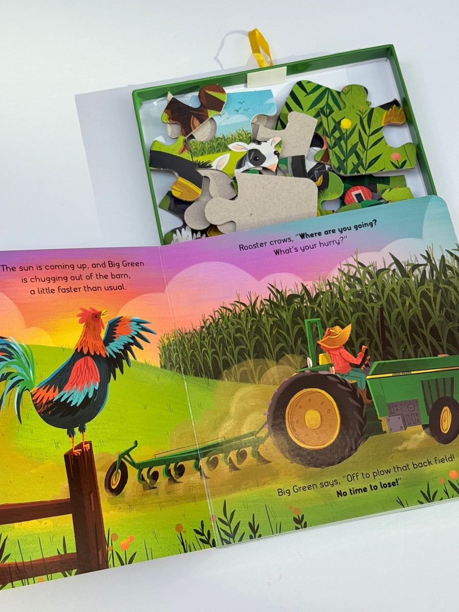 Jack Redwing Busy Green Tractor Read & Play Puzzle