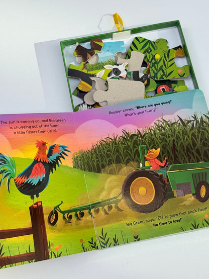 Jack Redwing Busy Green Tractor Read & Play Puzzle