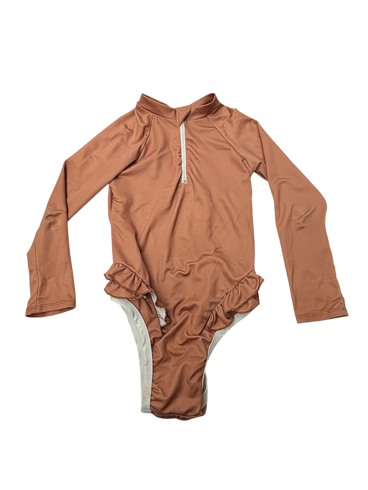 Imagine Perry Rust Long Sleeve Swimsuit 7/8