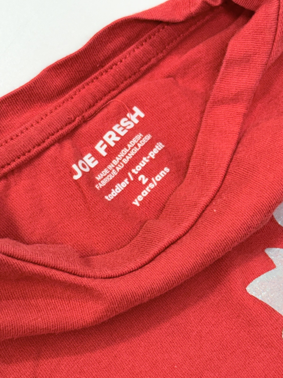 Joe Fresh Canada Day LOVE T-Shirt 2T