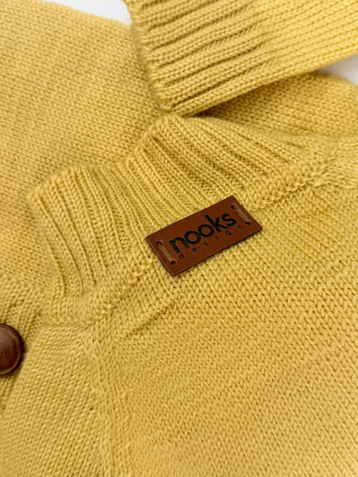 Nooks Design Yellow Merino Cardigan 2-4Y