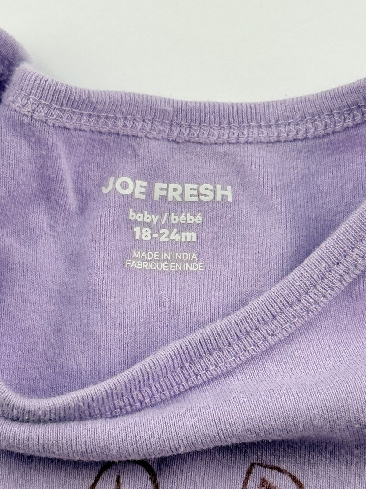 Joe Fresh Forest Friends Purple Bodysuit 18-24M