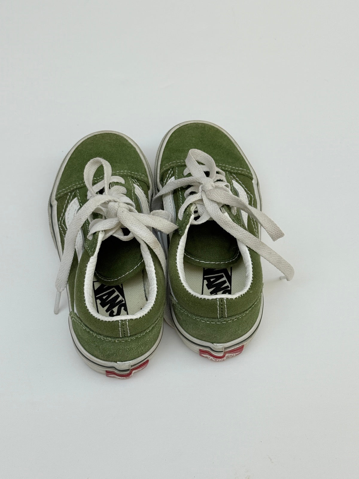 Vans Old Skool Green Sneakers Kids Size 10.5