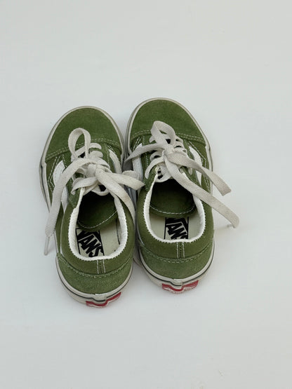 Vans Old Skool Green Sneakers Kids Size 10.5