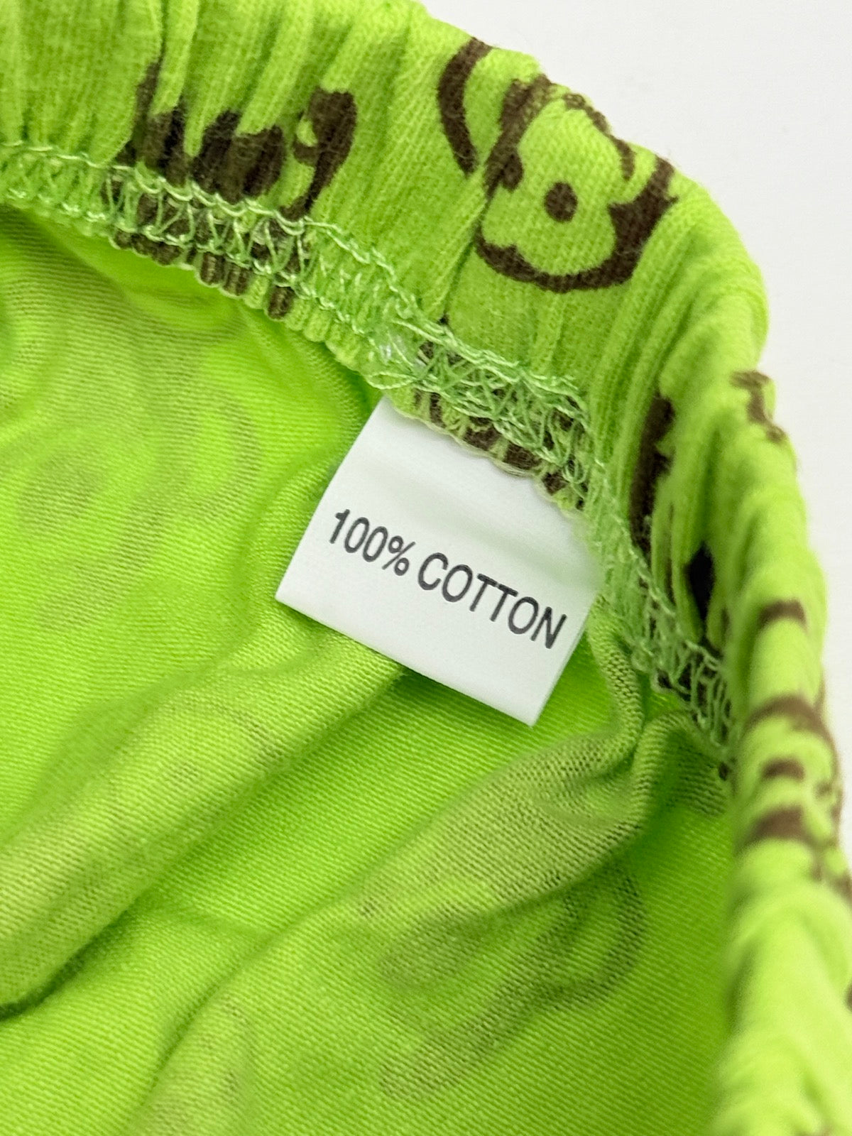 New- Green Monkey Print Pants 3T