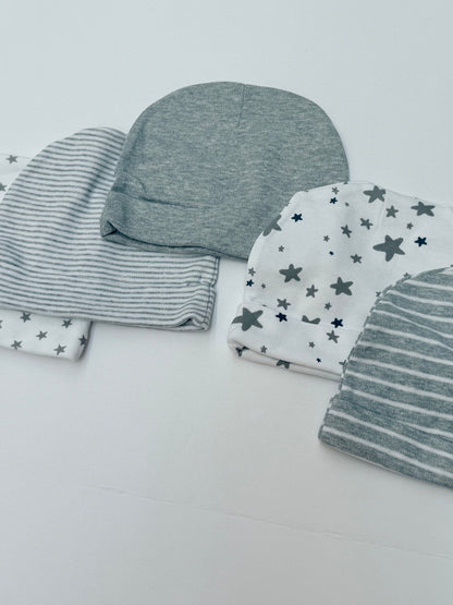 NWT - Baby Caps 5-Pack Newborn Hats Set