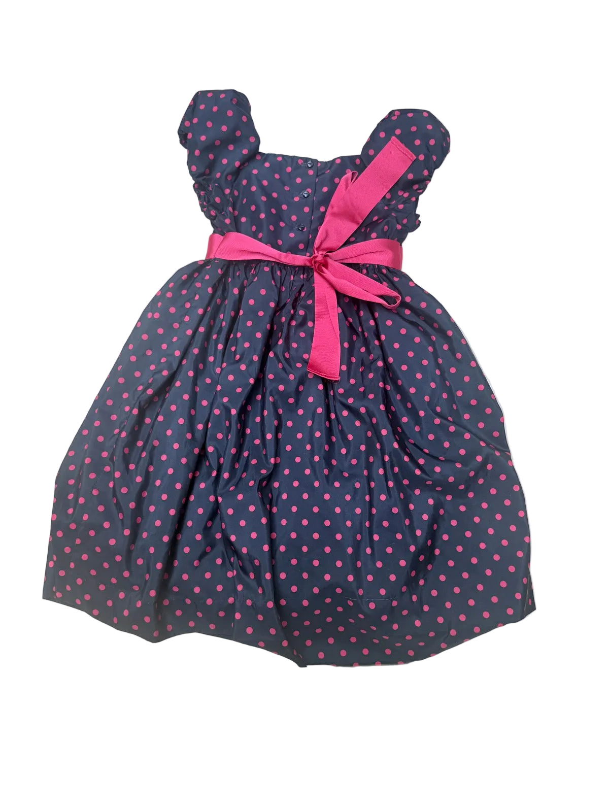Chaps Navy Polka Dot Dress Size 5