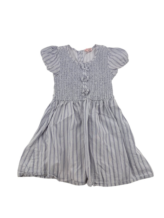 Kiwi Blue Striped Smocked Dress Size 6