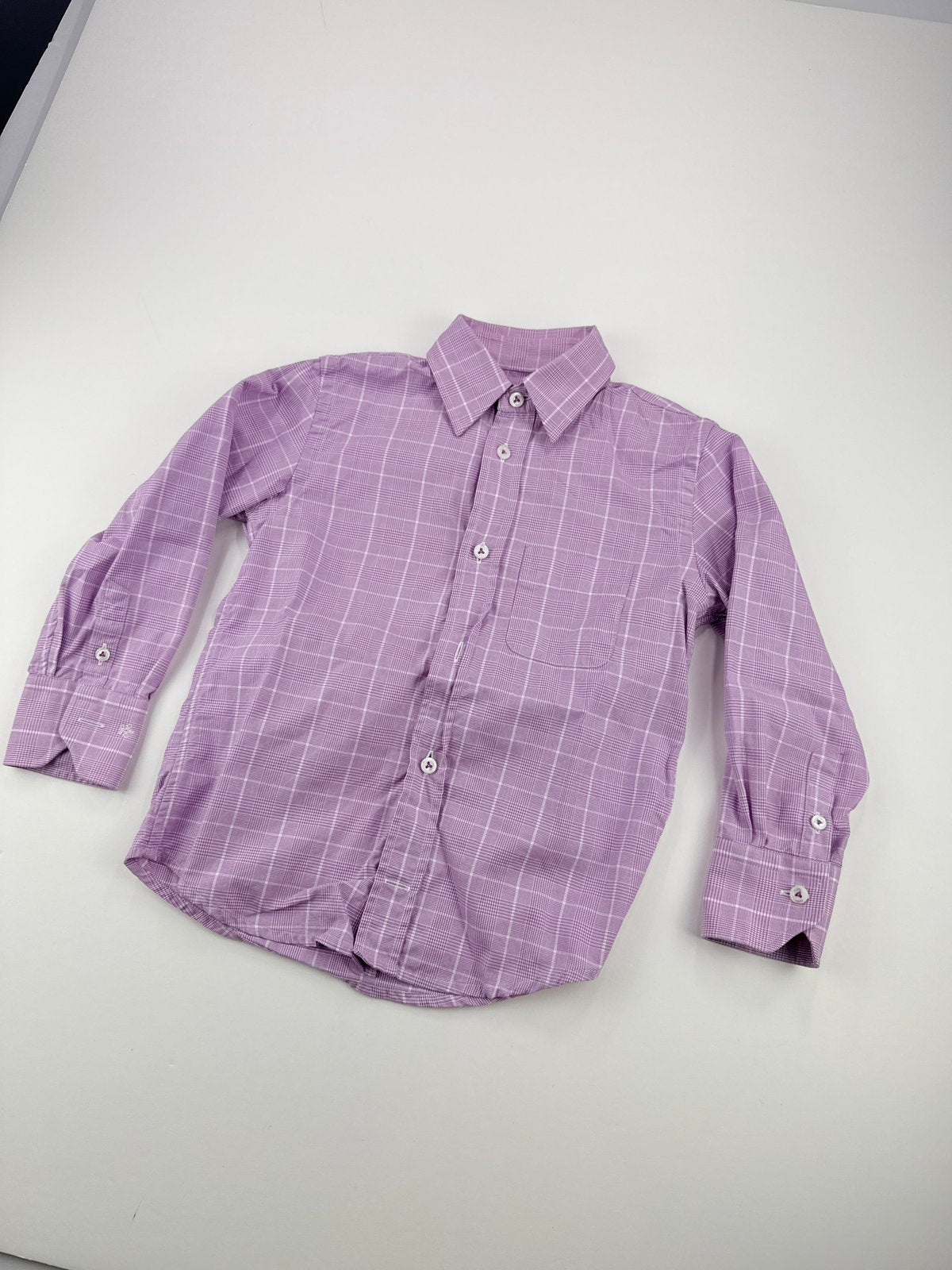 van Laack Purple Plaid Button-Up Shirt