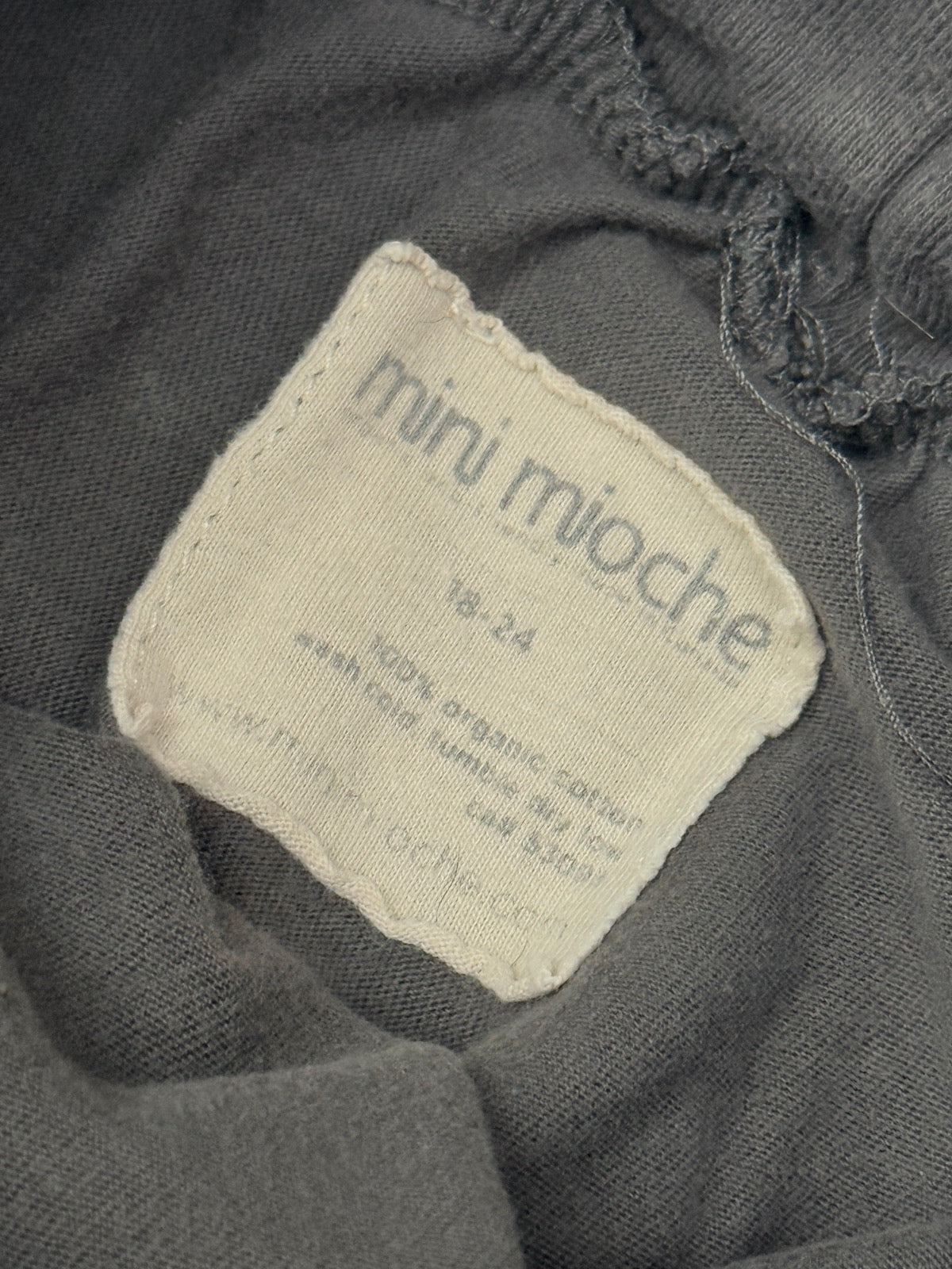 Mini Mioche Gray Organic Cotton Joggers 18-24M
