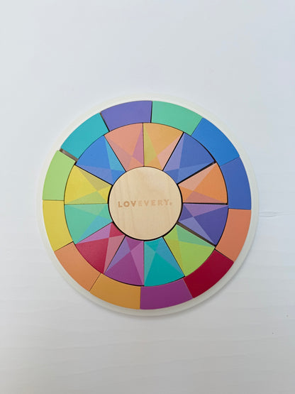 Lovevery Color Mixing Wheel Wooden Puzzle Toy