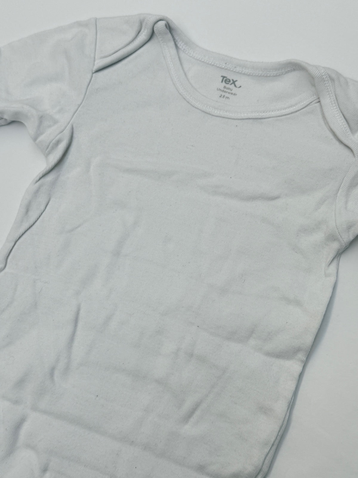 Tex Baby Underwear White Bodysuit 23M