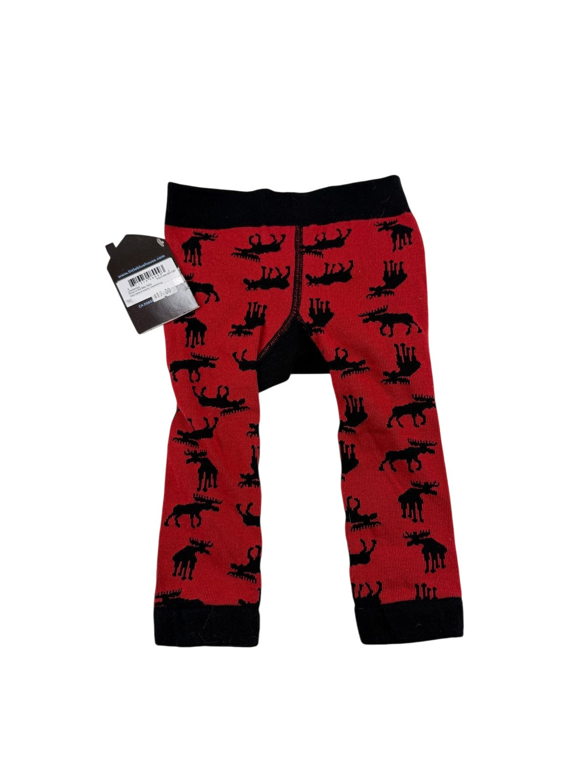 NWT - Little Blue House Moose Red Baby Leggings 6-12M
