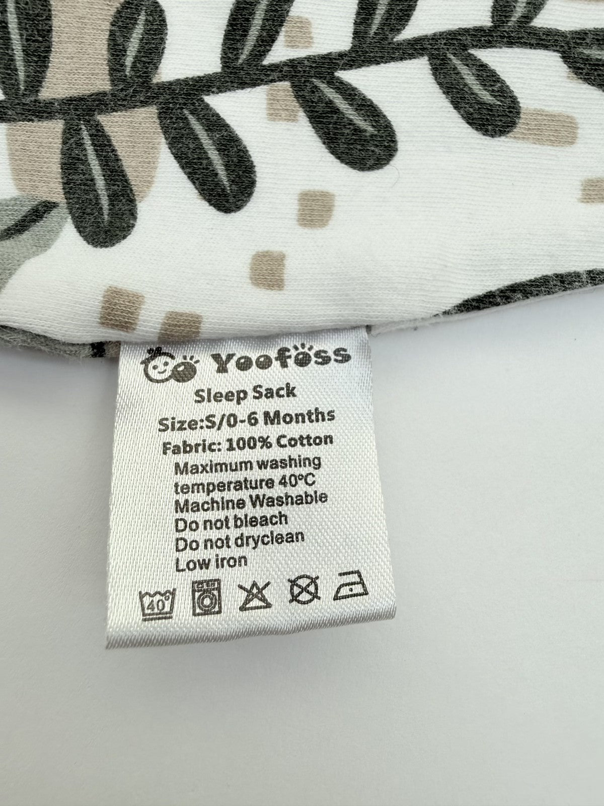 Yoofoss Tropical Leaf Sleep Sack 0-6M