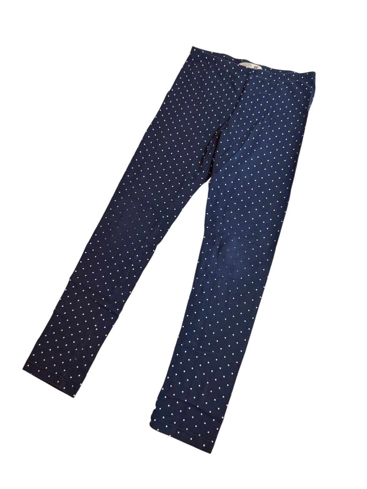 H&M Navy Polka Dot Leggings Size 6-7Y