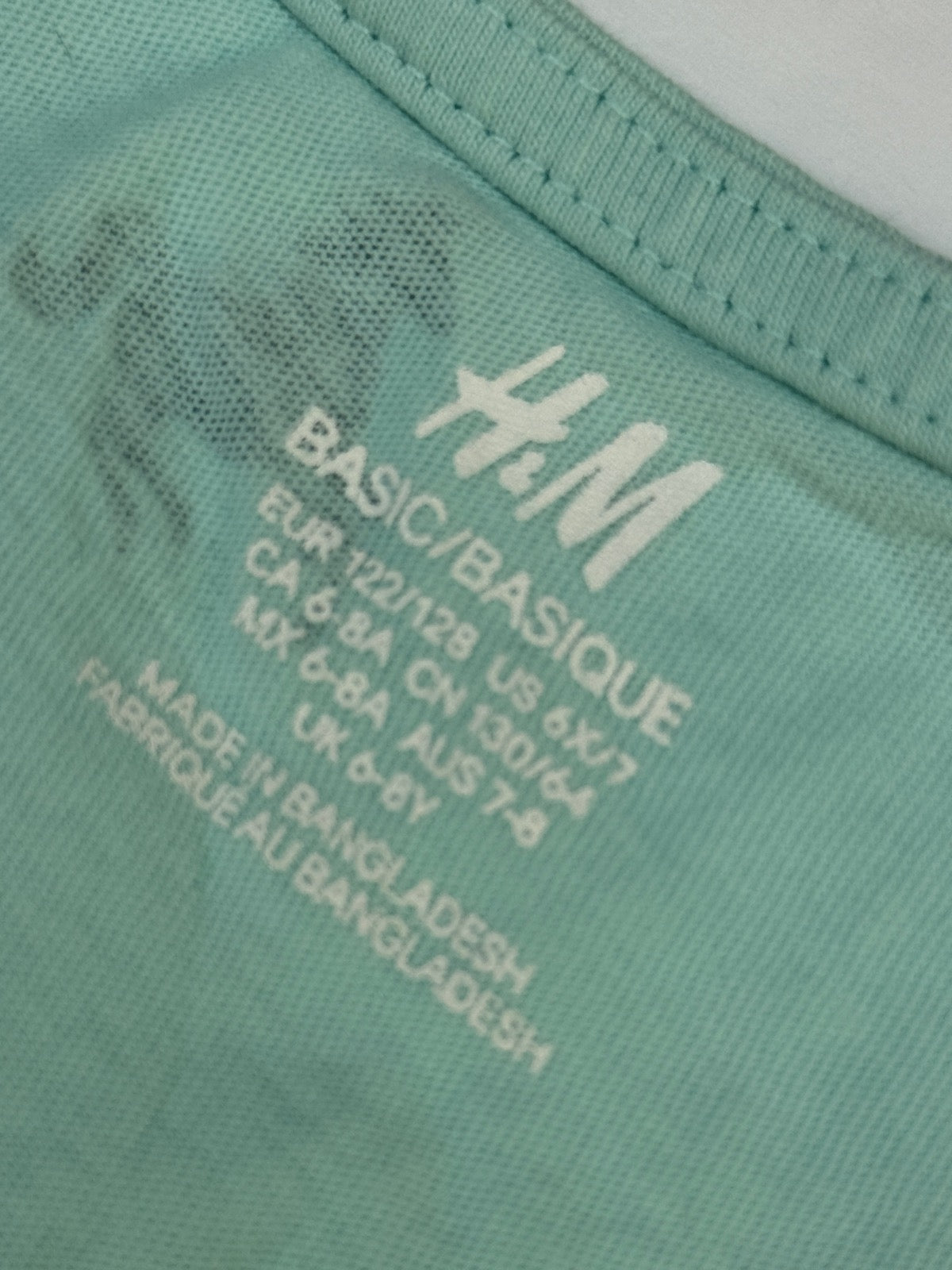 H&M Mint Unicorn Print Dress Size 6X 7