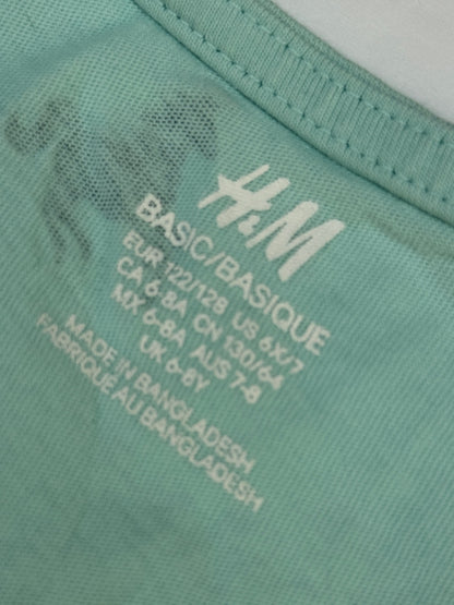 H&M Mint Unicorn Print Dress Size 6X 7
