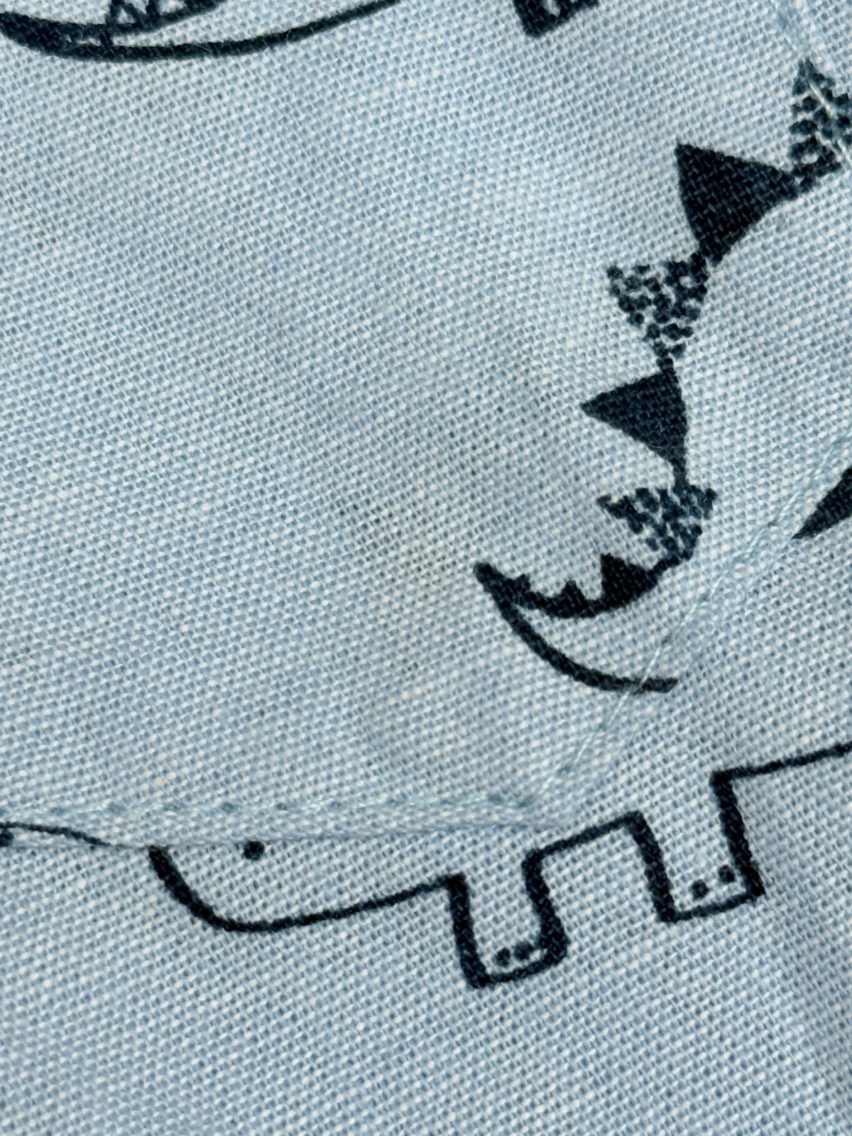 Mick Mack Dinosaur Print Button-Up Shirt 12M