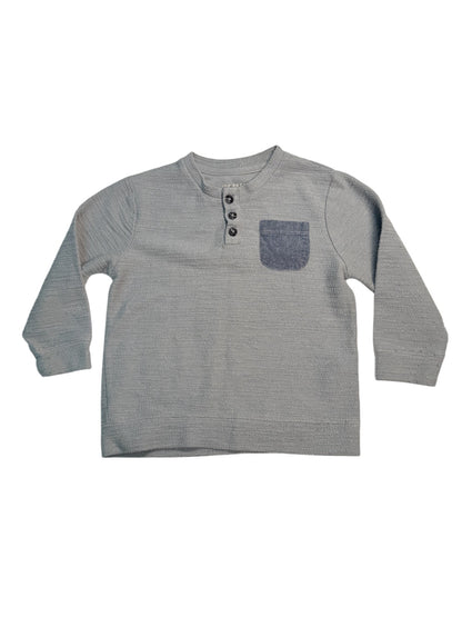 Joe Fresh Grey Henley Sweatshirt 3T