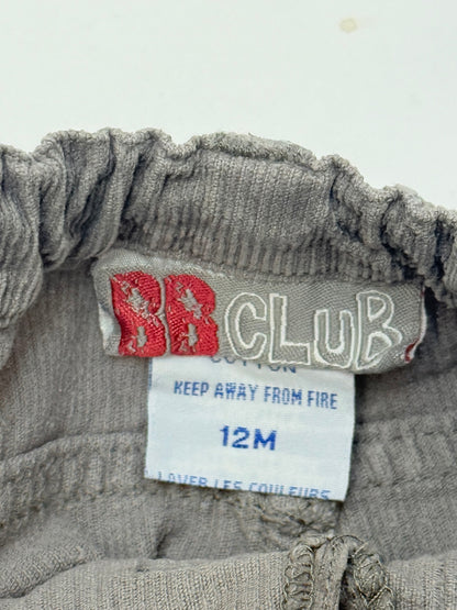 BB Club Gray Corduroy Pants 12M