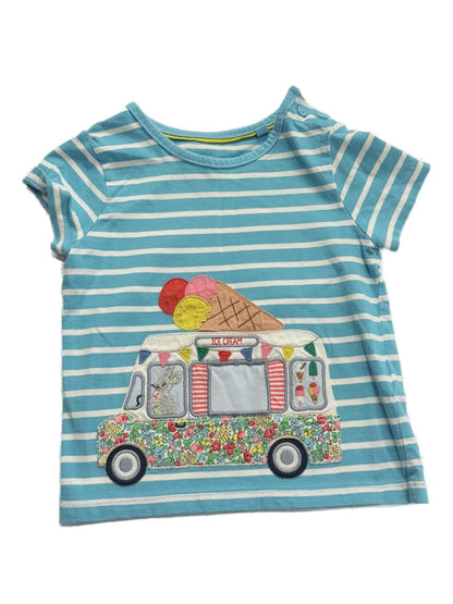 Mini Boden Ice Cream Van Appliqué T-Shirt 2-3Y