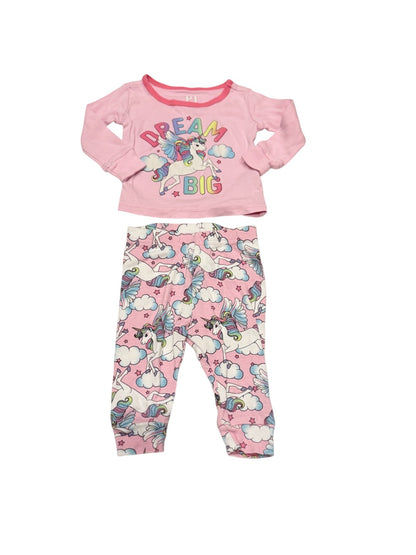PJ Place Dream Big Unicorn Pajama Set 0-3M