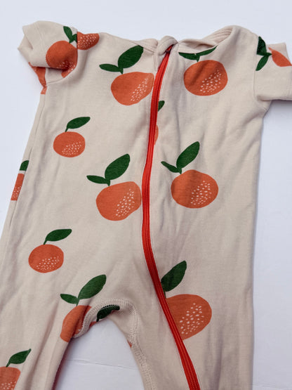 Parade Organic Orange Print Romper 3-6M