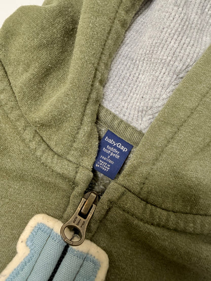 Baby Gap Olive Green Zip Hoodie 3T