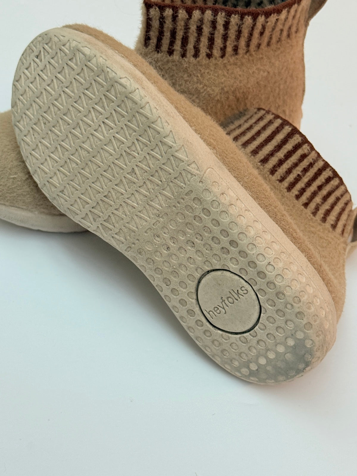Heyfolks Sock Boot Camel Toddler Size 8