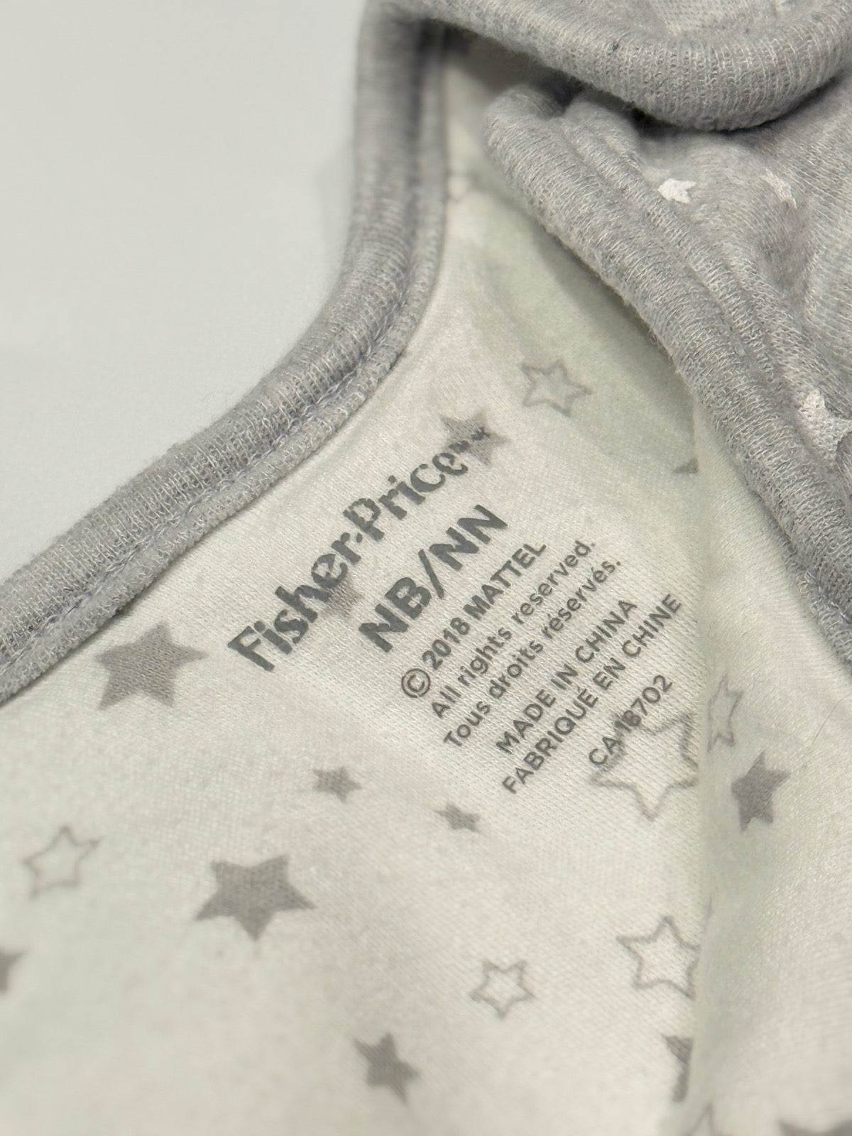 Fisher-Price Gray Stars Sleep Sack NB