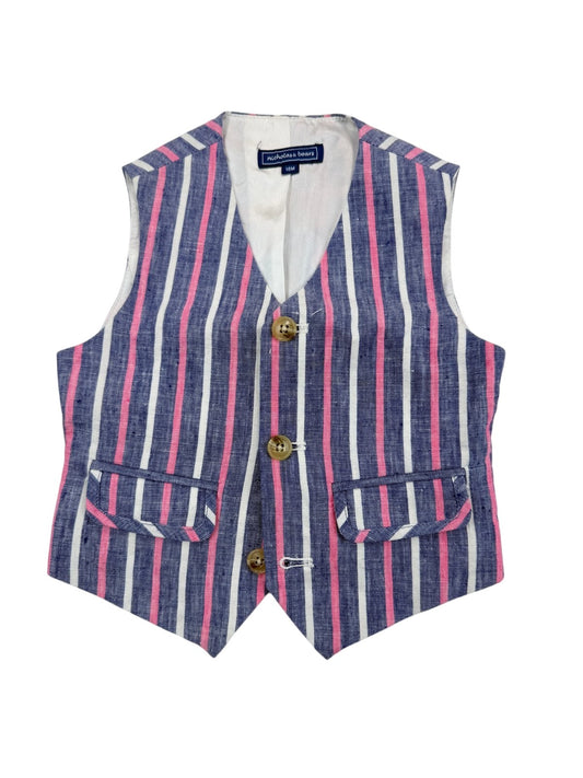 nicholas & bears Striped Linen Vest 18M