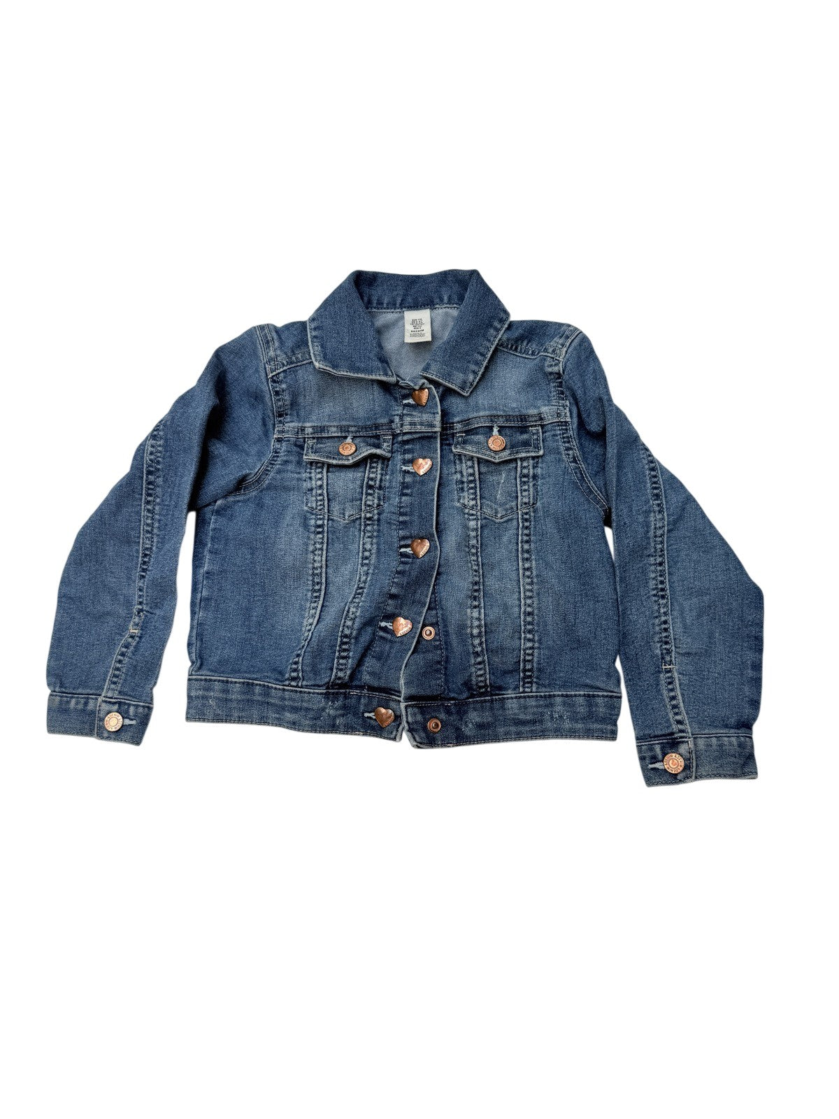&Denim Heart Button Jean Jacket 5-6