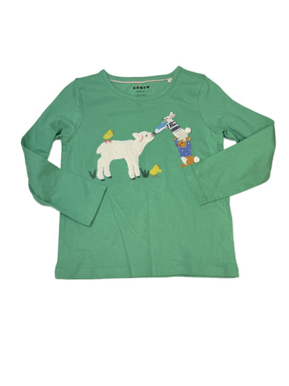 Mini Boden Lamb Appliqué Long Sleeve Top 5-6y