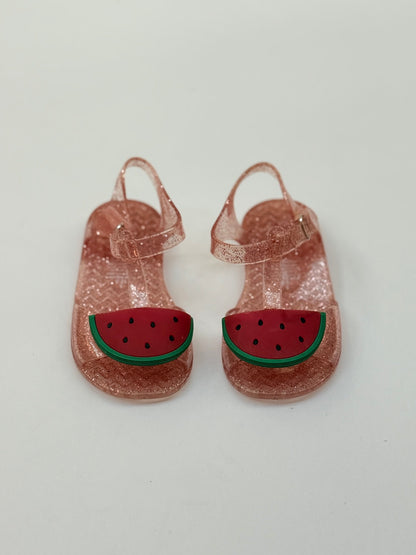 Watermelon Glitter Jelly Sandals Size 5