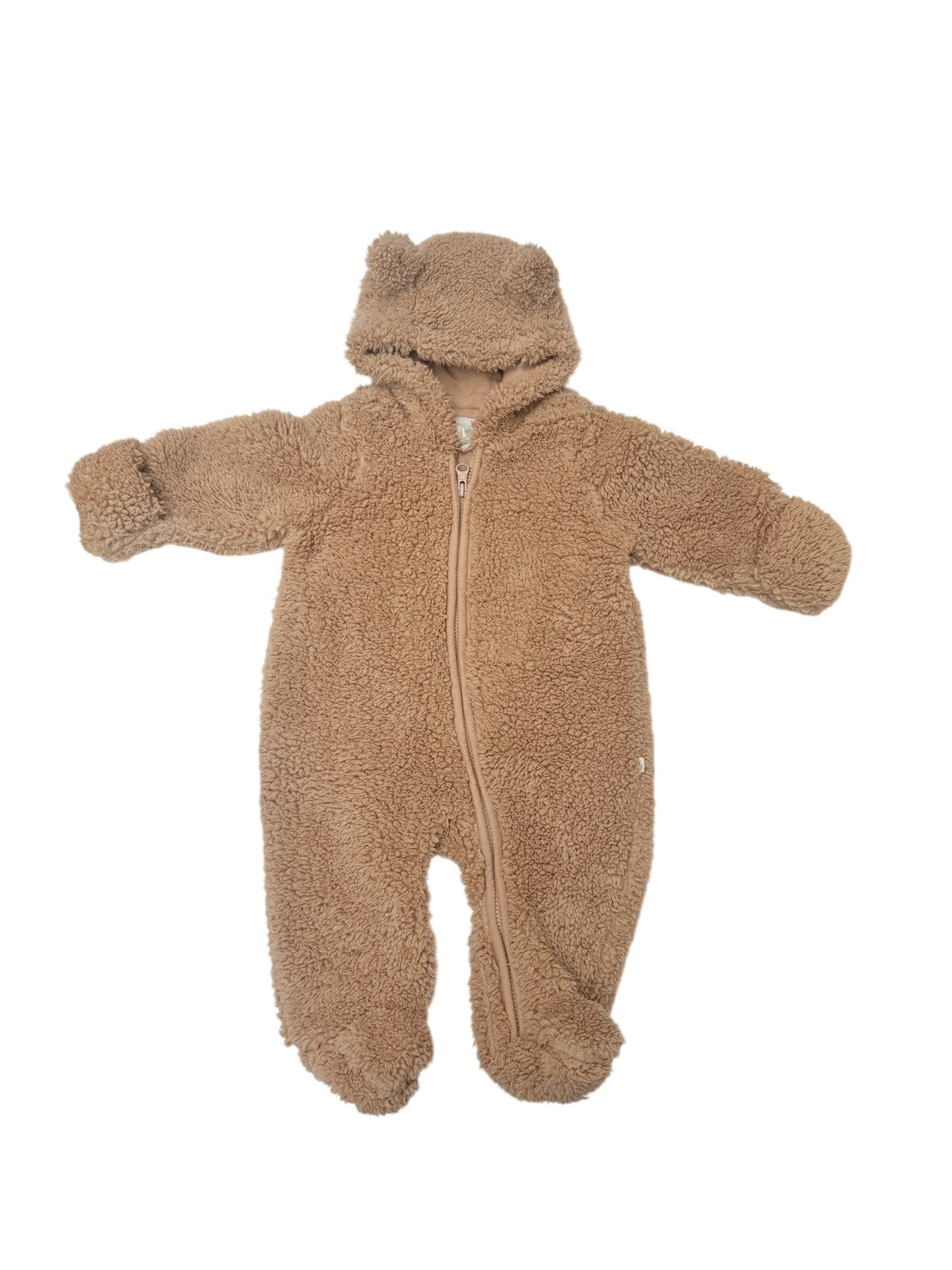 Baby Gi Teddy Bear Sherpa Snowsuit 0-3M