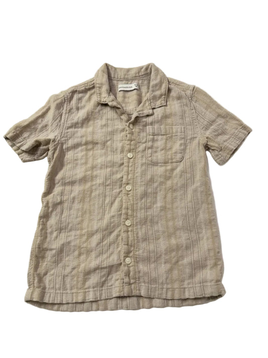 Chemise boutonnée Abercrombie Kids rayée beige 9/10