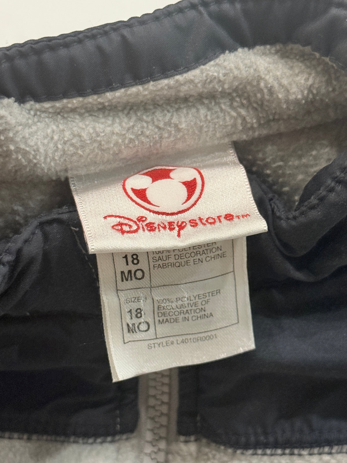 Disney Store Mickey Mouse Fleece Jacket 18M