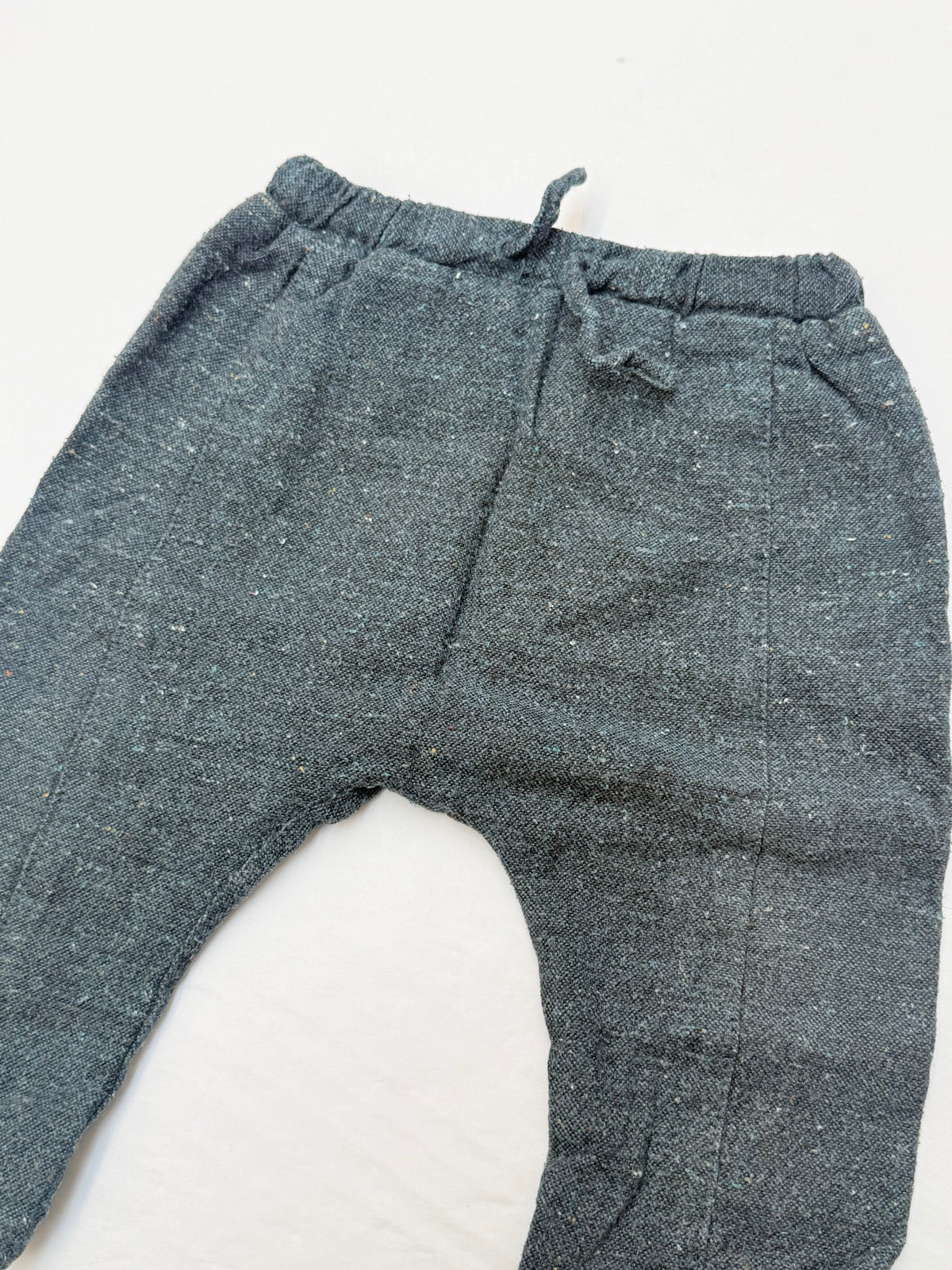 Zara Mini Gray Woven Pants 9/12M