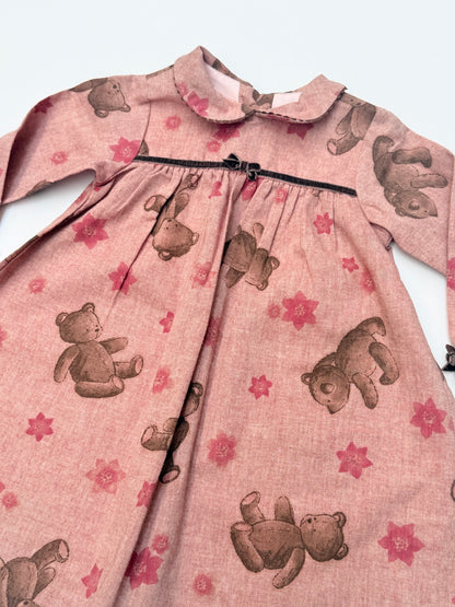 Jeudi Après-Midi Teddy Bear Print Dress 18 Months