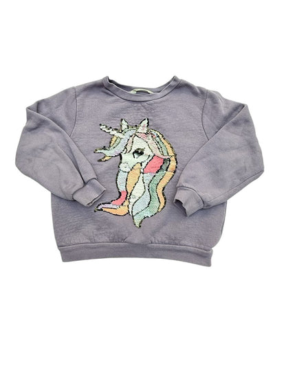 H&M Unicorn Sequin Sweatshirt Size 6-8