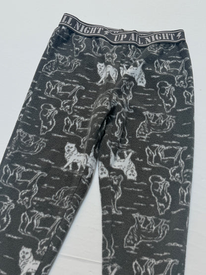 George Wolf Print Fleece Pajama Size 6