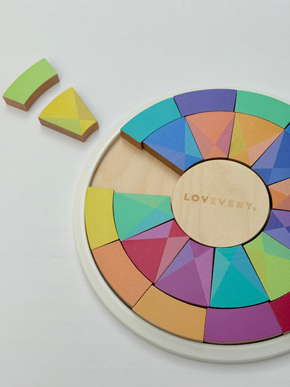 Lovevery Color Mixing Wheel Wooden Puzzle Toy