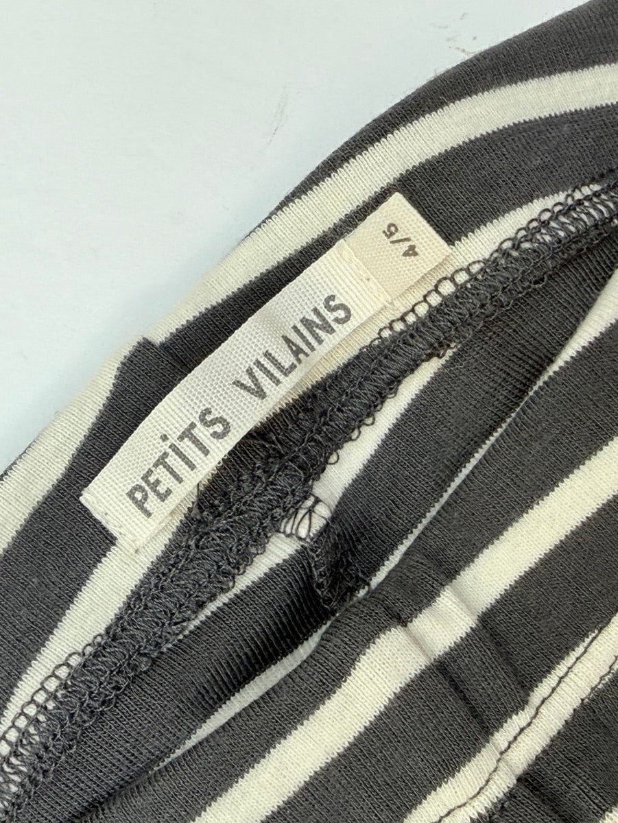 Petits Vilains Striped Leggings Size 4 5